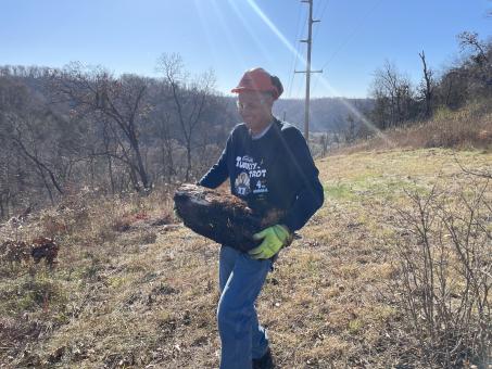clearing wood