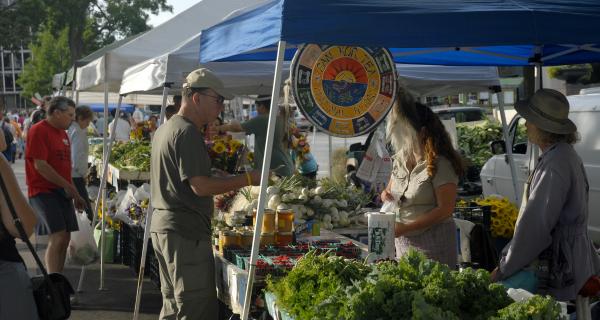 People at farmer's market