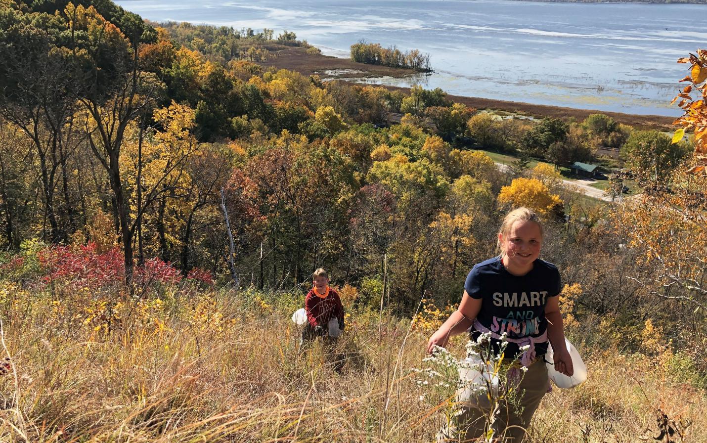 seed collecting volunteers